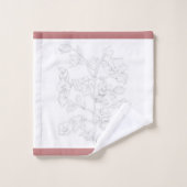 Mughal Design on a Bathroom Towel Set バスタオルセット (ウォッシュタオル)