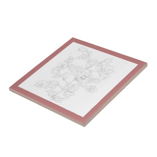 Mughal Design on a Ceramic Tile (R) タイル (側面)