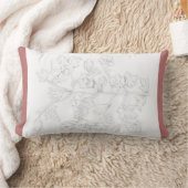 Mughal Design on a Lumbar Pillow ランバークッション (ブランケット)