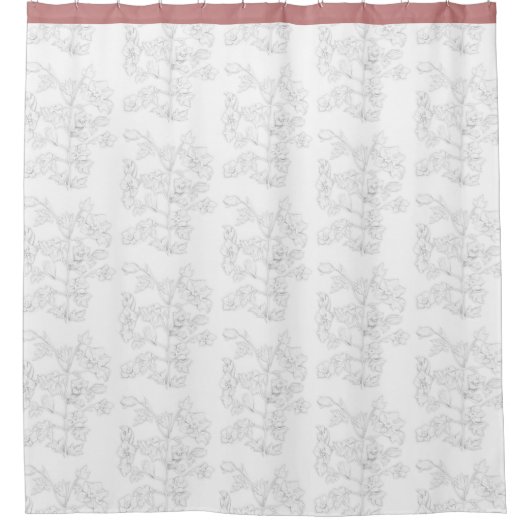 Mughal Design on a Shower Curtain シャワーカーテン (正面)