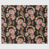mughal flower motif pattern ラッピングペーパー (フラット)