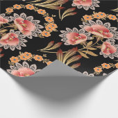 mughal flower motif pattern ラッピングペーパー (角)