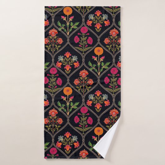 mughal motif Kani Look ornament pattern multi colo バスタオル (バスタオル)