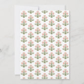 Mughal Natural Motif Indian Wedding 招待状 (裏面)