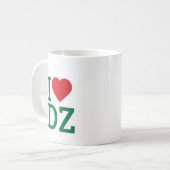 MugI ❤️ DZ Mug – Algeria Love Coffee Cup | Proud A コーヒーマグカップ (正面左)