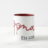 MugMama Bow Mug 2026 Cute Gift for Mom Minimalist  マグカップ (中央)
