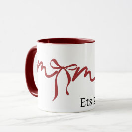 MugMama Bow Mug 2026 Cute Gift for Mom Minimalist  マグカップ