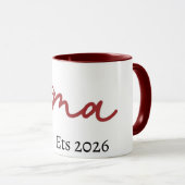 MugMama Bow Mug 2026 Cute Gift for Mom Minimalist  マグカップ (正面右)