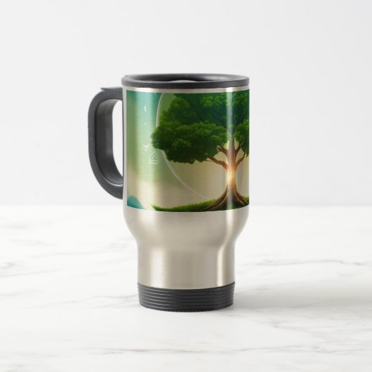 "MugMarvel：私たちのMug Colleとのスタイルでユニークsip トラベルマグ (正面左)