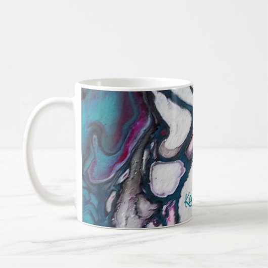 Mugs - Art Abstrait - Peinture コーヒーマグカップ (左)