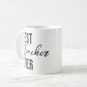 Mugs Best Teacher Ever コーヒーマグカップ (正面左)