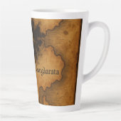 Mugs & Cups Fantasy Antique Map Design カフェラテマグ (右)