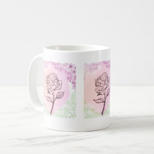 Mugs & Cups || Rose Bloom Mug コーヒーマグカップ (正面左)