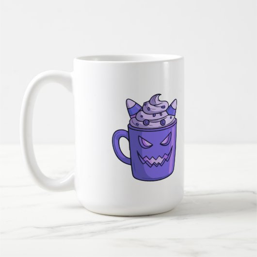 Mugs & Cups with Spooky Drink Graphic コーヒーマグカップ (左)
