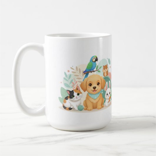 Mugs . Cute Animals コーヒーマグカップ (左)