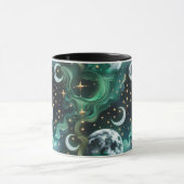 Mugs – Emerald Green Celestial Moon Phase Luxury  マグカップ (中央)