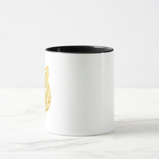 Mugs Golden Tiger Head – Fierce Strength Minimal D マグカップ (中央)