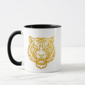 Mugs Golden Tiger Head – Fierce Strength Minimal D マグカップ (左)