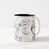 MUGS HEART DESIGNE ツートーンマグカップ (正面右)