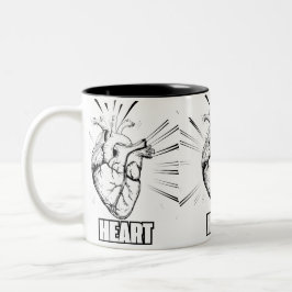 MUGS HEART DESIGNE ツートーンマグカップ