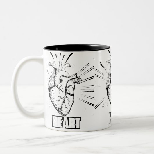MUGS HEART DESIGNE ツートーンマグカップ (左)
