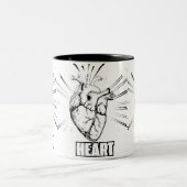MUGS HEART DESIGNE ツートーンマグカップ (中央)