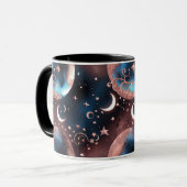 Mugs – Rose Gold Celestial Moon Phase Luxury Coffe マグカップ (正面左)