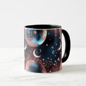 Mugs – Rose Gold Celestial Moon Phase Luxury Coffe マグカップ (正面右)