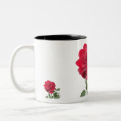 Mugs Rose rouge - peinte of la main ツートーンマグカップ (左)