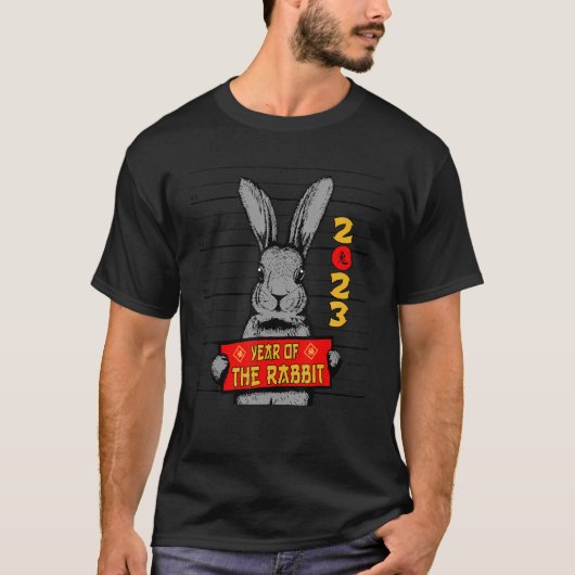 Mugshot Chinese New Year Of The Rabbit Lunar Zodia Tシャツ (正面)