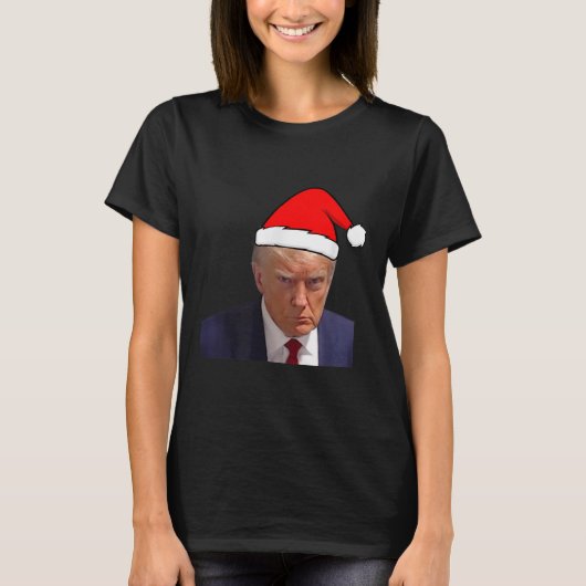 Mugshot Trump Picture - Prison Mug Shot Funny Chri Tシャツ (正面)