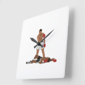 Muhammad Ali  スクエア壁時計 (傾斜)