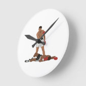 Muhammad Ali  ラウンド壁時計 (傾斜)