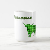Muhammad Name With Highland Cow, Coffee Mug コーヒーマグカップ (中央)