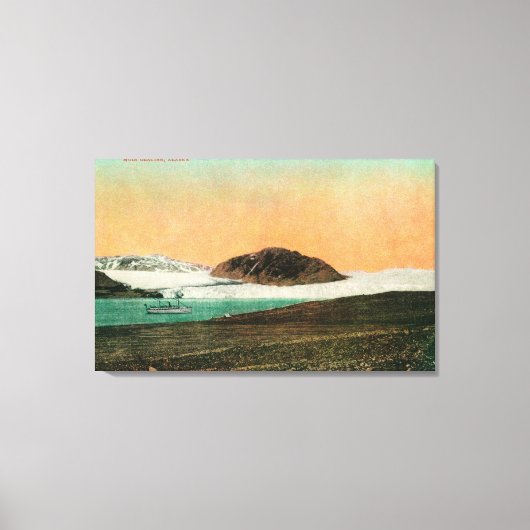 Muir GlacierとIcebergs(アラスカ#2) キャンバスプリント (正面)