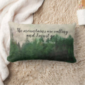 Muir quote  mountain pine trees landscape art ランバークッション (ブランケット)