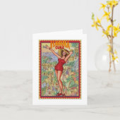 Mujer Havana:ヴィンテージクバノラハバナタルジェタ カード (黄色い花)