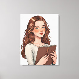 mujer lectora キャンバスプリント