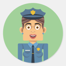 Mujer policia ラウンドシール