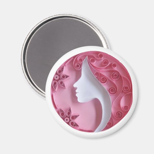 mujer quilling マグネット (正面/裏面)