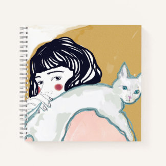 Mujer y Gato ノートブック
