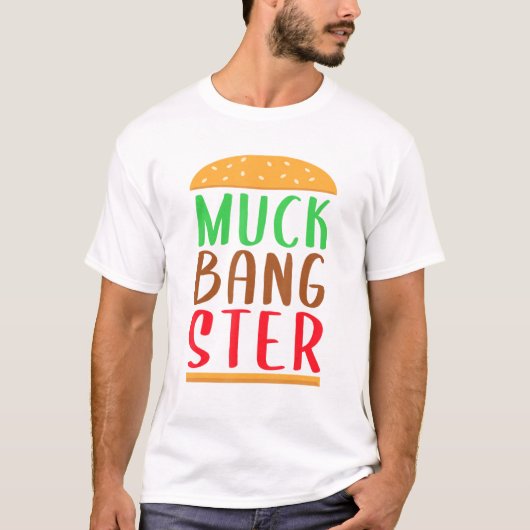 Mukbangster Muckbang Asmr Hamburger Sound Therapy Tシャツ (正面)