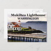 Mukilteo Light house,ワシントン葉書#1 ポストカード (正面/裏面)