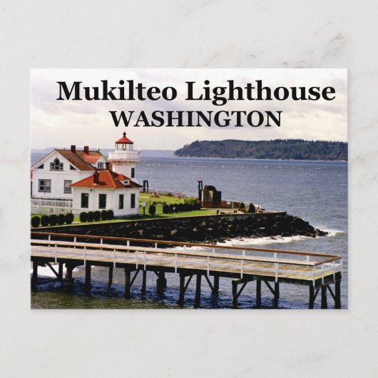 Mukilteo Light house,ワシントン葉書#1 ポストカード (正面)