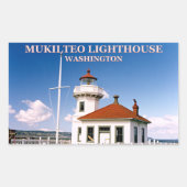 Mukilteo Light house, Washington Stickers 長方形シール (正面)