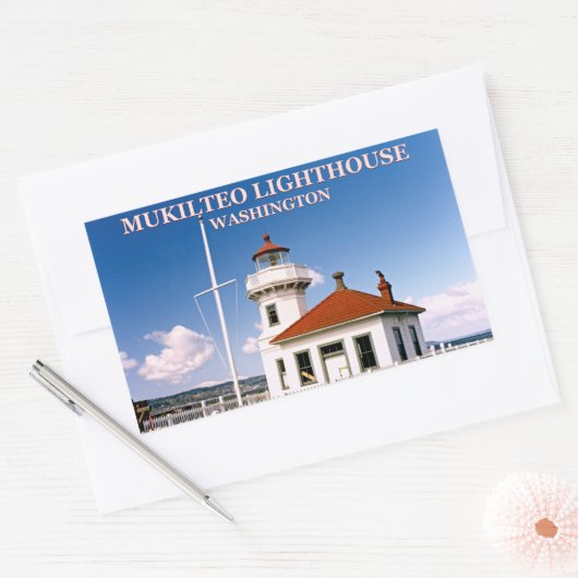 Mukilteo Light house, Washington Stickers 長方形シール (封筒)