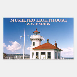 Mukilteo Light house, Washington Stickers 長方形シール