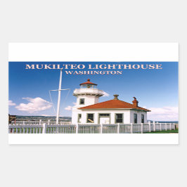 Mukilteo Light house, Washington Stickers 長方形シール