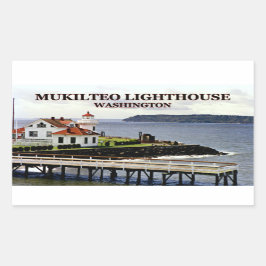 Mukilteo Light house, Washington Stickers 長方形シール