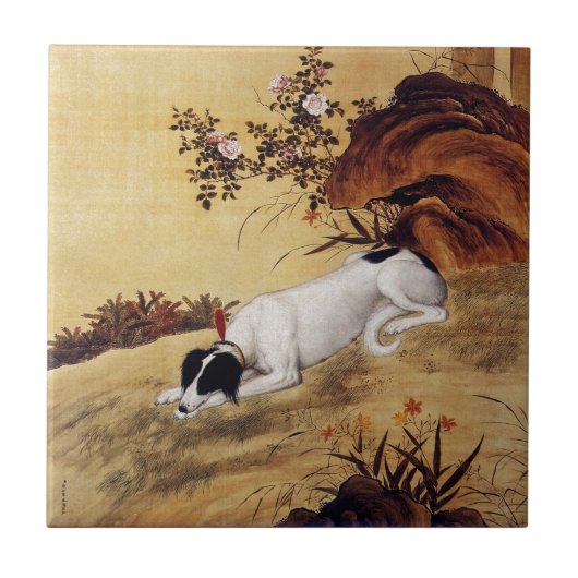 Mukongqueの蓦空鹊の~のグレイハウンドの~ジウゼッペCastiglione~ タイル (正面)